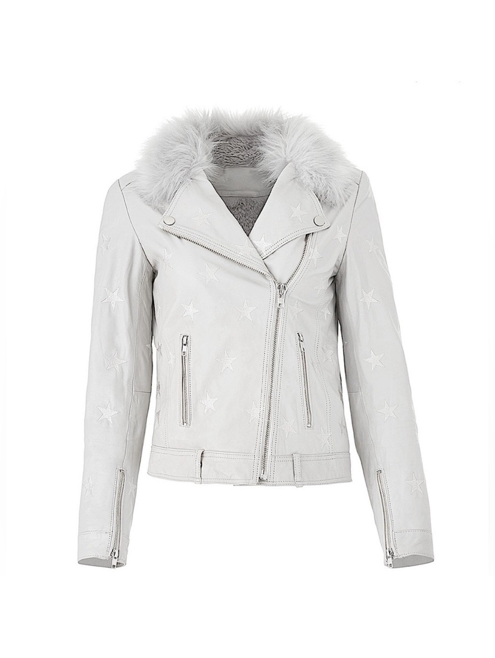 Samantha Sipos Seeing Stars Lambskin Leather Jacket, Size Small Retail $1,895